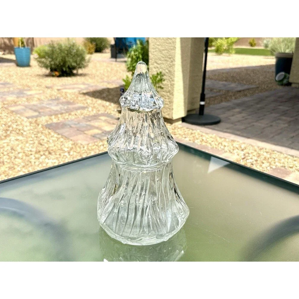 Vintage Royal Limited Crystal Glass Christmas Tree Apothecary Candy Jar Slovenia
